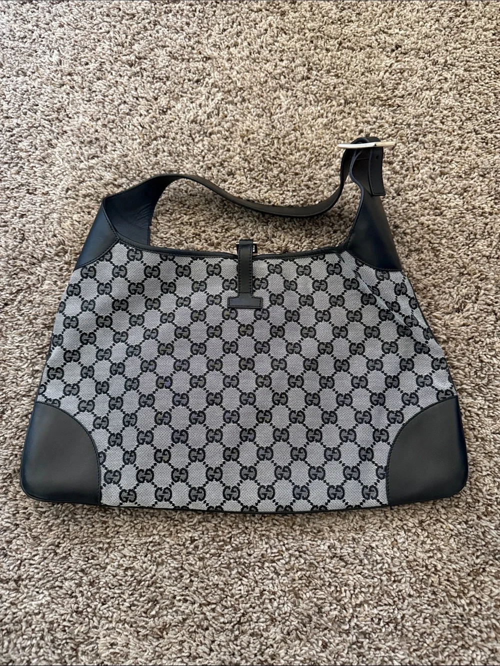 Gucci Black and Gray  Shoulder Bag with Silver Hardware - Picture 2 of 3